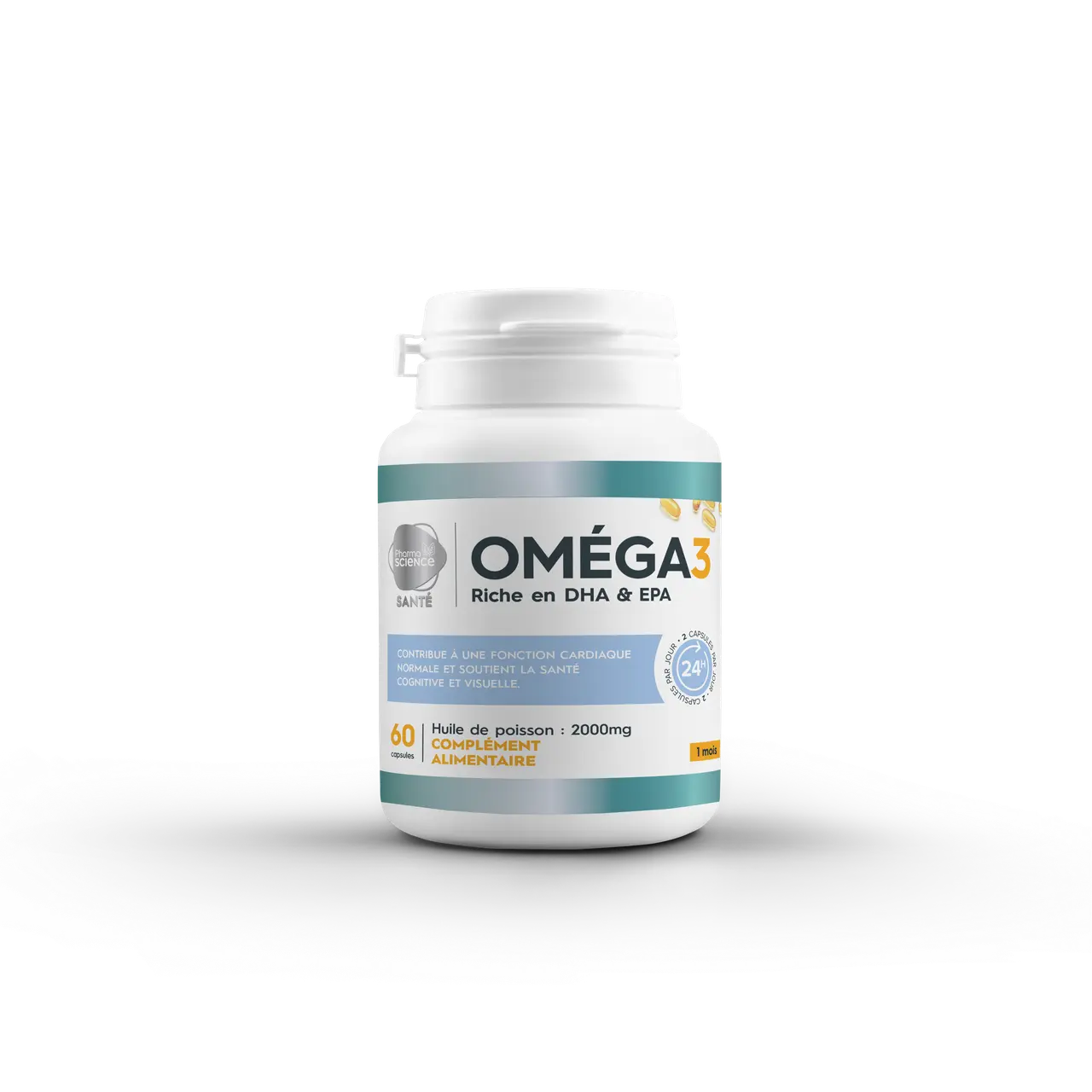 Omega 3 Pharmascience 60 Capsules - Pharmacie Agnès Praden à Alès