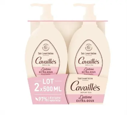 Cavailles Soin lavant Intime Extra-Doux 2 x 500ml