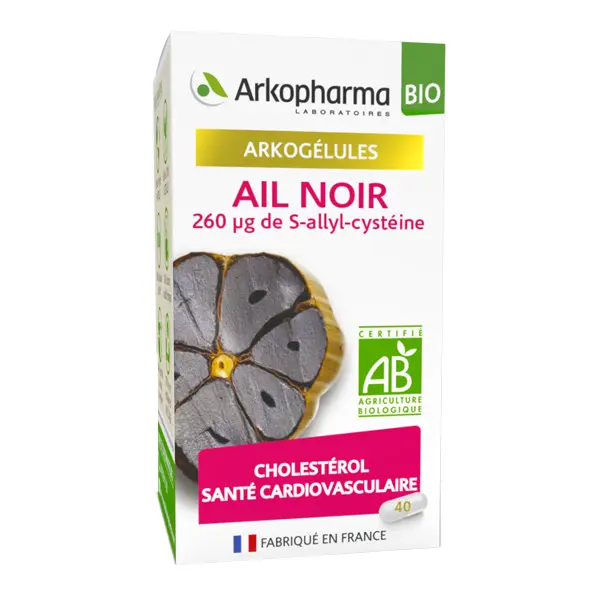 Arkopharma arkogélules ail noir bio 40 gélules - Pharmacie Agnès Praden à Alès