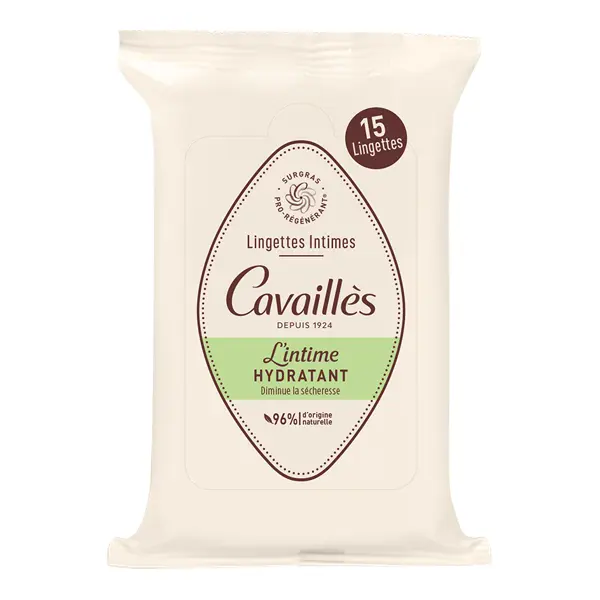 Cavaillès Lingettes Intimes Hydratant 15 lingettes - Pharmacie Agnès Praden à Alès