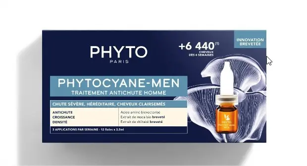 Phytocyane Traitement Antichute Homme 12 Fioles