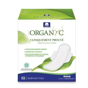 Organyc Serviette Coton Bio Boîte de 10 