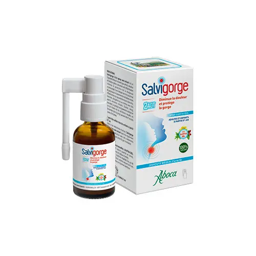 Aboca Salvigorge 2 Act spray sans alcool 30 ml - Pharmacie Agnès Praden à Alès