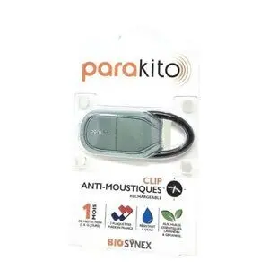 Parakito Clip Anti-Moustiques Rechargeable Kaki