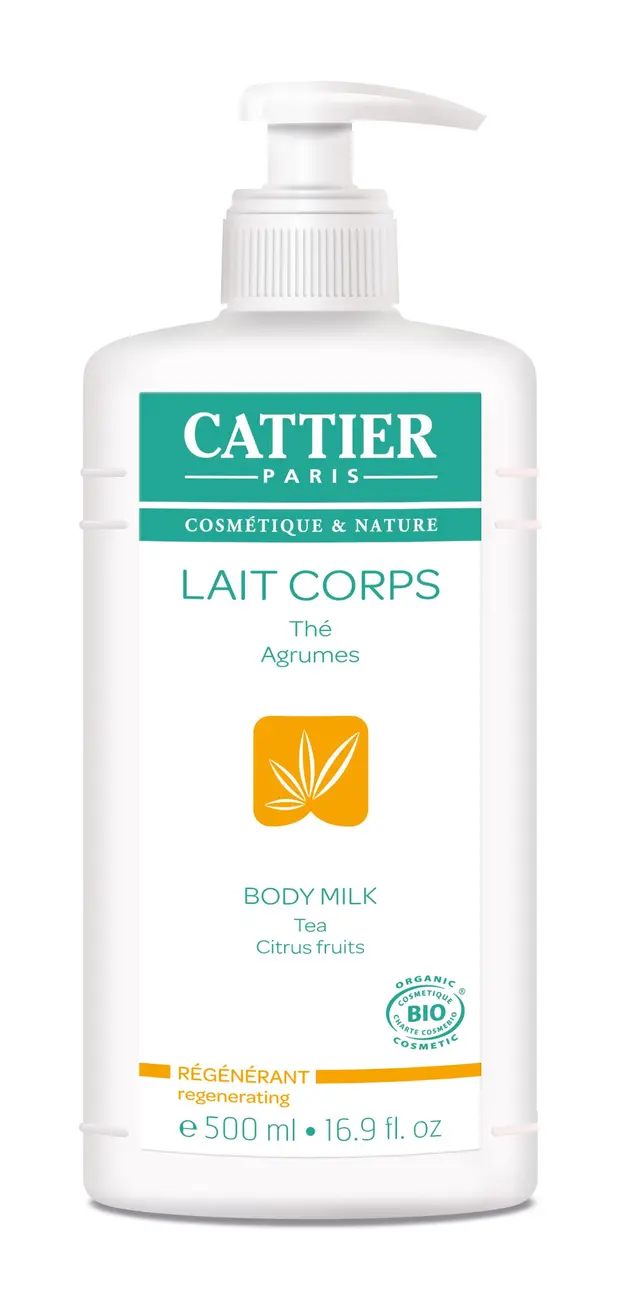Cattier Lait hydratant régénérant Thé Agrumes 500 ml