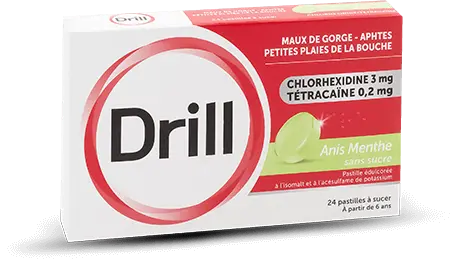 Drill Anis Menthe sans sucre 24 pastilles à sucer