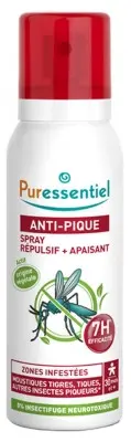 Puressentiel Anti-Pique Spray Répulsif + Apaisant 7H Zones Infestées 75 ml