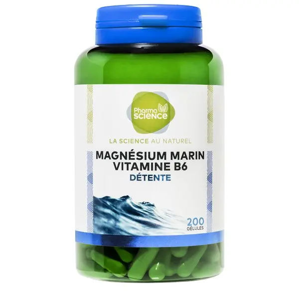 Pharmascience magnésium marin vitamine b6 détente 200 gélules