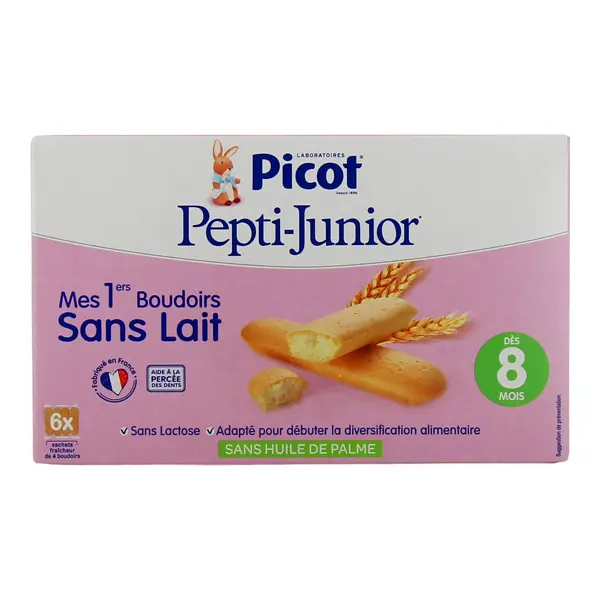 Picot Pepti-Junior Mes 1ers Boudoirs Sans Lait dès 8 mois 6 sachets