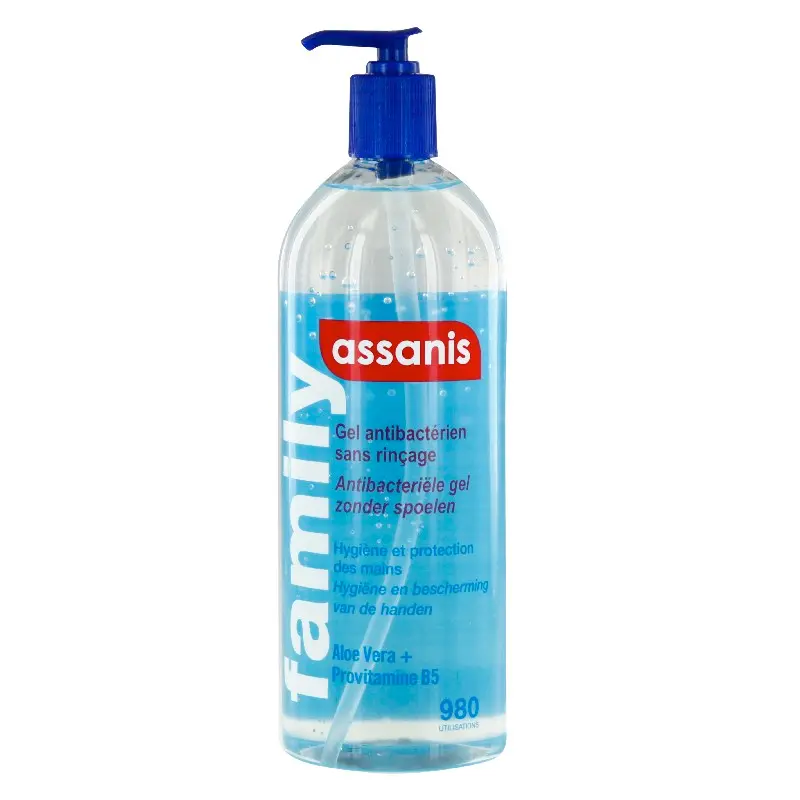 Assanis gel anti-bactérien 980ml - Pharmacie Agnès Praden à Alès