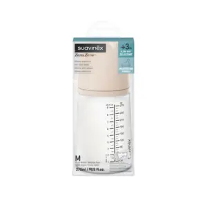Suavinex Biberon Zerø.Zerø Shades débit M 270ml  Light