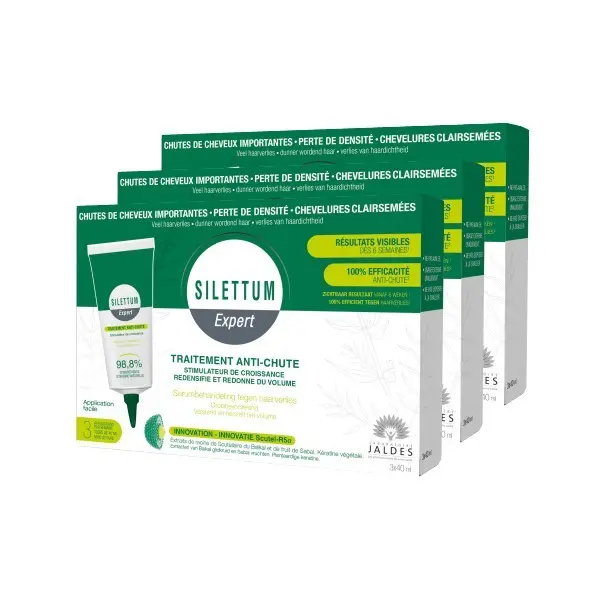 Silettum expert traitement anti-chute 3 x 40ml