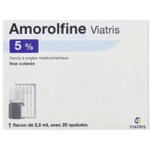 Mylan Amorolfine 5% Vernis 1fl/2,5ml+20 Spatules