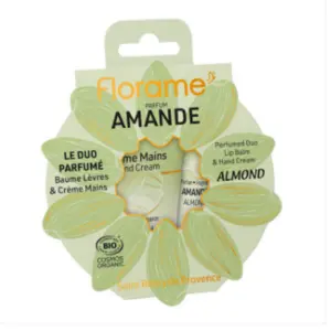 Florame Le Duo Parfumé Amande Baume Lèvres 15 ml + Crème Mains 30 ml Bio - Pharmacie Agnès Praden à Alès