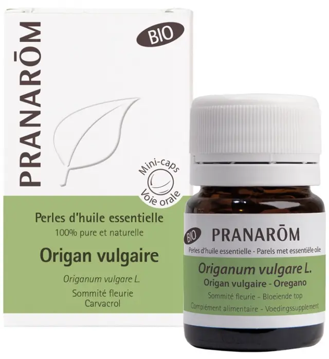 Pranarôm Perles d'Huile Essentielle Origan Vulgaire Bio 60 Perles