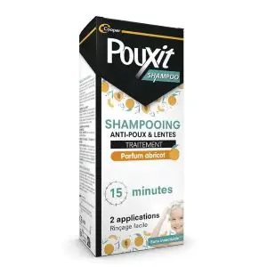 Pouxit Shampoing Anti-Poux & Lentes Abricot 200 ml - Pharmacie Agnès Praden à Alès