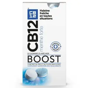 Cb12 Boost Menthe Forte Fraîcheur Instantanée 10 Gommes à Mâcher