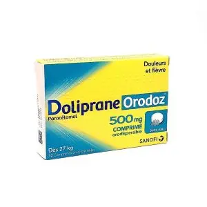Sanofi Doliprane Orodoz 500mg 12 Comprimés Orodispersibles 