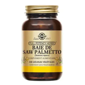 Solgar Baie de Saw Palmetto 100 gélules 