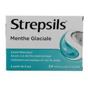 Strepsil Menthe Glaciale 24 Pastilles à Sucer