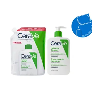 Cerave Crème Lavante Hydratante + recharge - 473+473ml