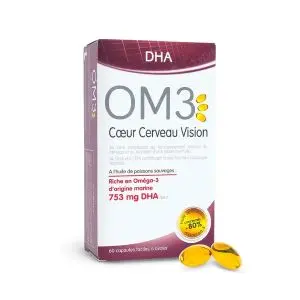 Super Diet OM3 DHA Cœur Cerveau Vision 60 Capsules - Pharmacie Agnès Praden à Alès