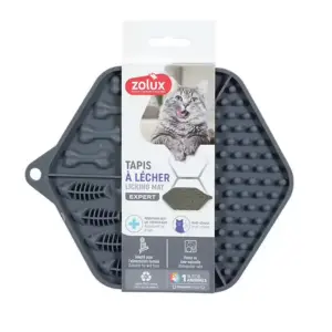 Zolux Tapis à Lécher Gris en Silicone pour Chat