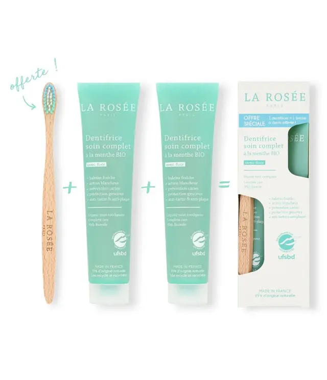 La Rosée Duo de Dentifrices + Brosse à Dent offerte