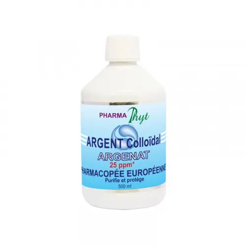 Argent colloïdal 25ppm Argenat - 500 ml - Pharmacie Agnès Praden à Alès