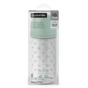 Suavinex Biberon en verre 240ml Birdies  Vert