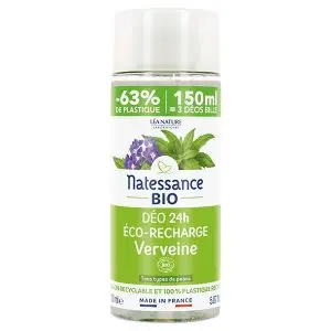 Natessance Déo 24H Verveine Bio Éco-Recharge 150 ml - Pharmacie Agnès Praden à Alès