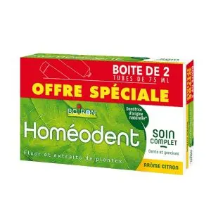 Boiron Homeodent Dentifrice Soin Complet Dents Et Gencives Citron 2x75ml - Pharmacie Agnès Praden à Alès
