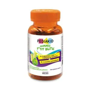 Ineldea Pediakid Gommes P'tit Biotic Gout Pomme 60 Gommes