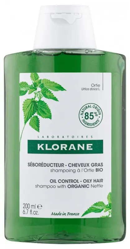 Klorane Shampoing à l'Ortie Bio - Séborégulateur Cheveux Gras 200 ml