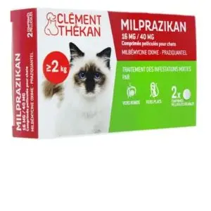 Clement-Thekan Milprazikan Chat 16 mg/40 mg x  2 Cp