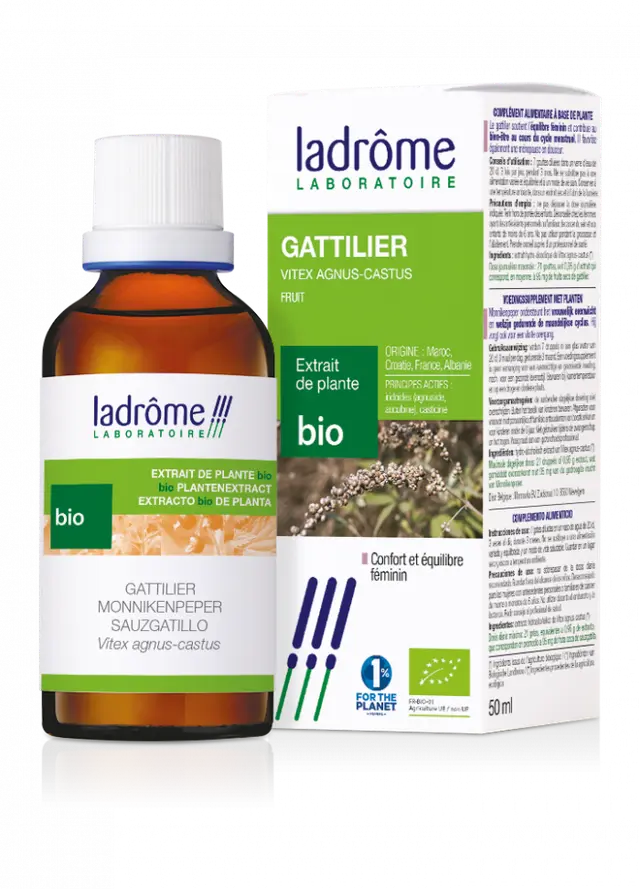 Ladrôme extrait de plante bio gattilier 50ml