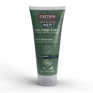 Cattier Homme Soin Visage 3 en 1 Bio 50ml