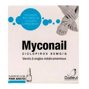 Bailleul Myconail Vernis A Ongles Médicamenteux Flacon 3,3 ml