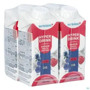 Nutrisens Hyper Drink Saveur Fruits Rouges HP/HC 4x200ml