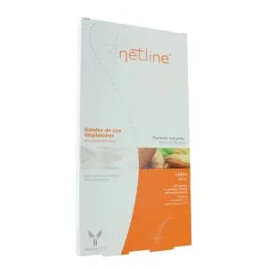 Netline 20 Bandes De Cire Depilatoire Corps + 4 Sachets D'huile D'amande Douce