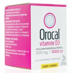Arrow Orocal Vitamine D3 500 mg/1000 UI Comprimés à Sucer