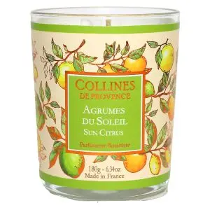 Collines de Provence Les Estivales Bougie Parfumée 180 g - Senteur Agrumes du Soleil