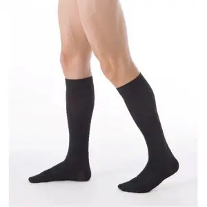Sigvaris Dynaven Homme Fin Chaussettes Classe 2 Marine Taille M Long 