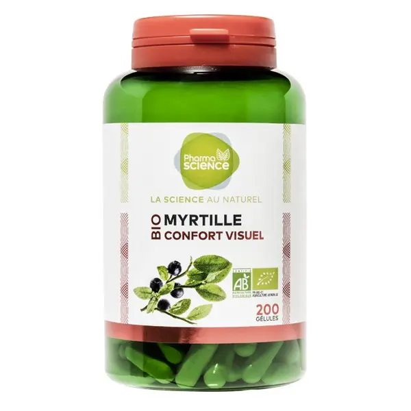 Pharmascience myrtille bio confort visuel 200 gélules