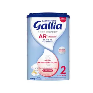 Gallia Bébé Expert Anti-Régurgitation AR 2 Caroube Lait 6 -12 mois 800g