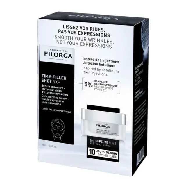 Filorga Time Filler 5XP Coffret Sérum Concentré 15ml + Crème de Jour 15ml Offerte
