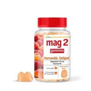 Cooper Mag 2 Gommes Nervosité et Fatigue Goût Pêche - 45 Gommes - Pharmacie Agnès Praden à Alès