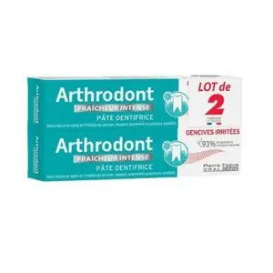 Arthrodont Fraîcheur Intense Dentifrice Gencives Irritées 2 x 75 ml - Pharmacie Agnès Praden à Alès