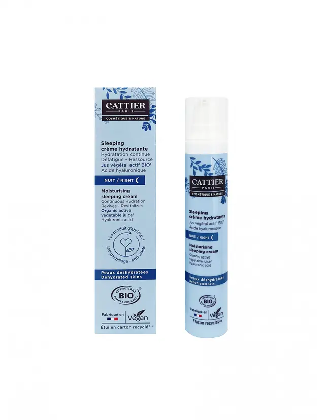Cattier Visage Sleeping Crème de Nuit Hydratante Bio 50 ml