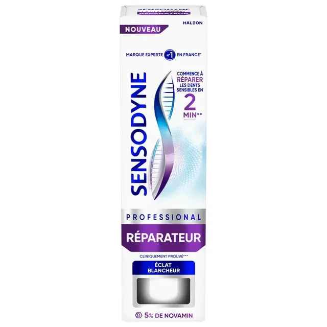 Sensodyne Professional Réparateur - Dentifrice Eclat Blancheur, 75 ml